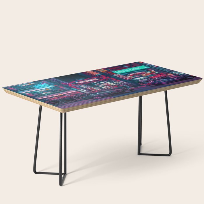 Cyberpunk Tokyo Street Coffee Table Gallery Image 1