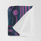Cyberpunk Tokyo Street Throw Blanket Gallery Image 3