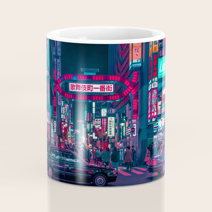 Cyberpunk Tokyo Street Coffee Mug Gallery Image 4
