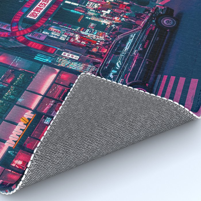 Cyberpunk Tokyo Street Rug Gallery Image 4