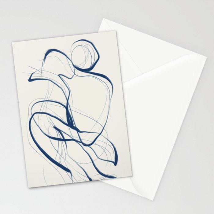 Minimal Abstract Line Art 16 Stationery Card Gallery Image 2