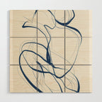 Minimal Abstract Line Art 16 Wood Wall Art Gallery Image 1