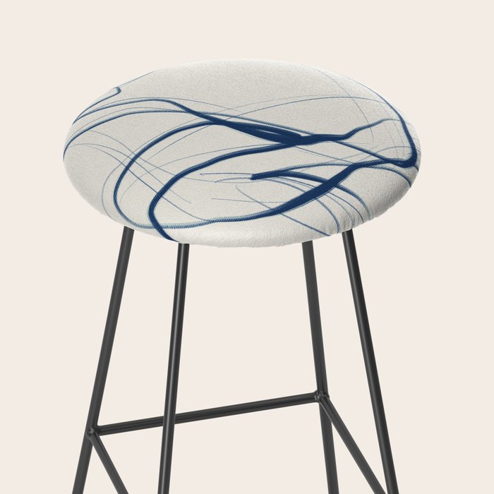 Minimal Abstract Line Art 16 Stool Gallery Image 2