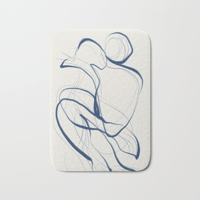 Minimal Abstract Line Art 16 Bath Mat Gallery Image 1