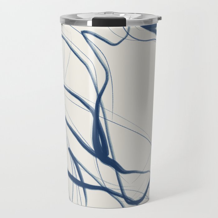 Minimal Abstract Line Art 16 Travel Mug Gallery Image 1