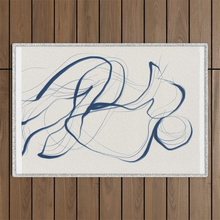 Minimal Abstract Line Art 16 Outdoor Rug Gallery Image 1