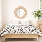 Black and white happy face pattern Duvet Cover Gallery Image 3