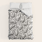 Black and white happy face pattern Duvet Cover Gallery Image 6
