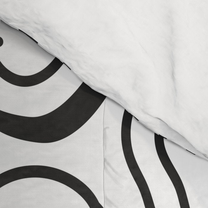 Black and white happy face pattern Comforter Gallery Image 4