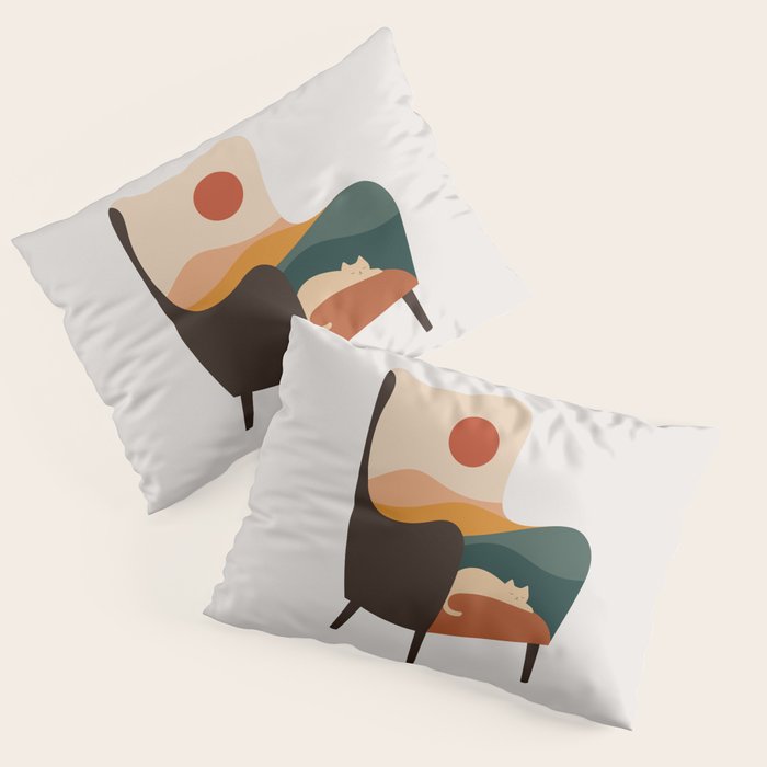 Cat Landscape 75 Pillow Sham Gallery Image 3