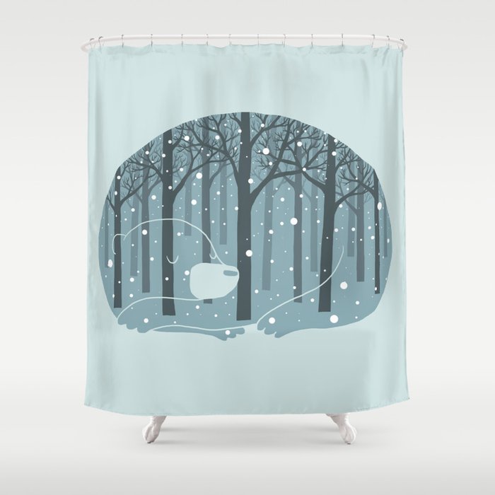Hibearnation Shower Curtain Gallery Image 1