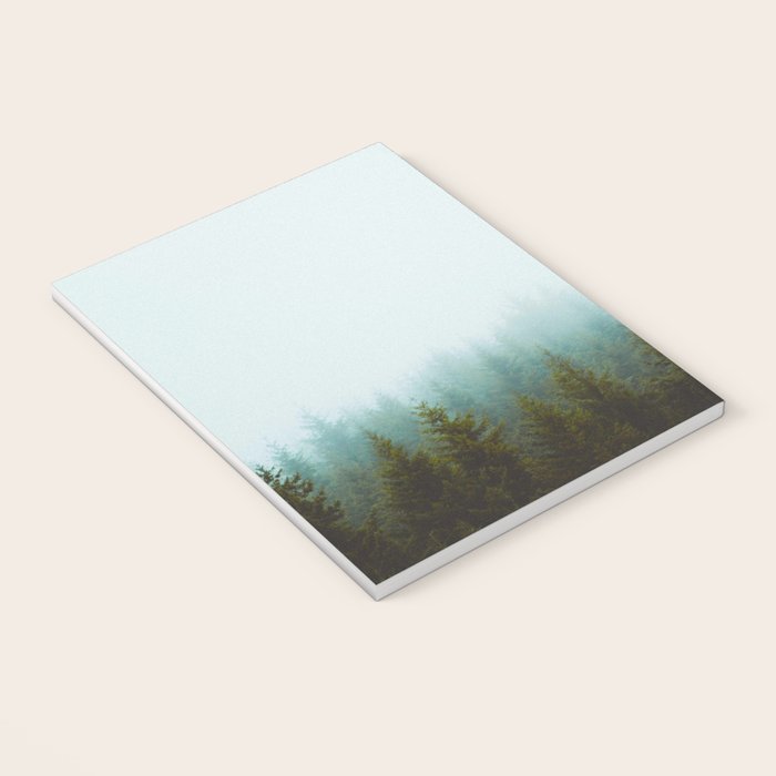 Landscape Pine Forest Green Evergreen Trees Minimalist Simple Landscape Notebook Gallery Image 3