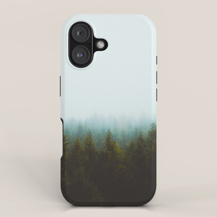 Landscape Pine Forest Green Evergreen Trees Minimalist Simple Landscape iPhone Case Gallery Image 1
