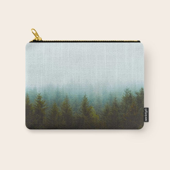 Landscape Pine Forest Green Evergreen Trees Minimalist Simple Landscape Carry All Pouch Gallery Image 1