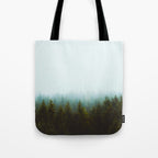 Landscape Pine Forest Green Evergreen Trees Minimalist Simple Landscape Tote Bag Gallery Image 1