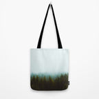 Landscape Pine Forest Green Evergreen Trees Minimalist Simple Landscape Tote Bag Gallery Image 2
