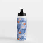 Frog in a pond pattern Water Bottle Gallery Image 3
