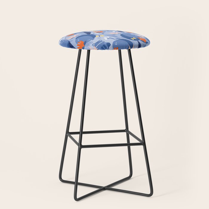 Frog in a pond pattern Stool Gallery Image 1