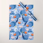 Frog in a pond pattern Wrapping Paper Gallery Image 1