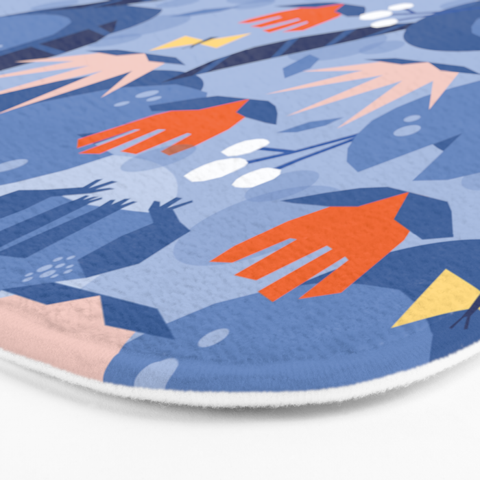 Frog in a pond pattern Bath Mat Gallery Image 3