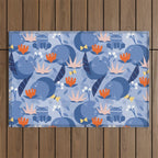 Frog in a pond pattern Outdoor Rug Gallery Image 1