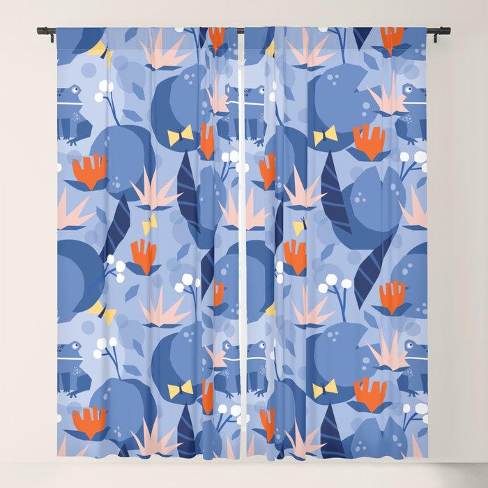 Frog in a pond pattern Window Curtain Gallery Image 5