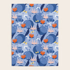 Frog in a pond pattern Poster Gallery Image 4