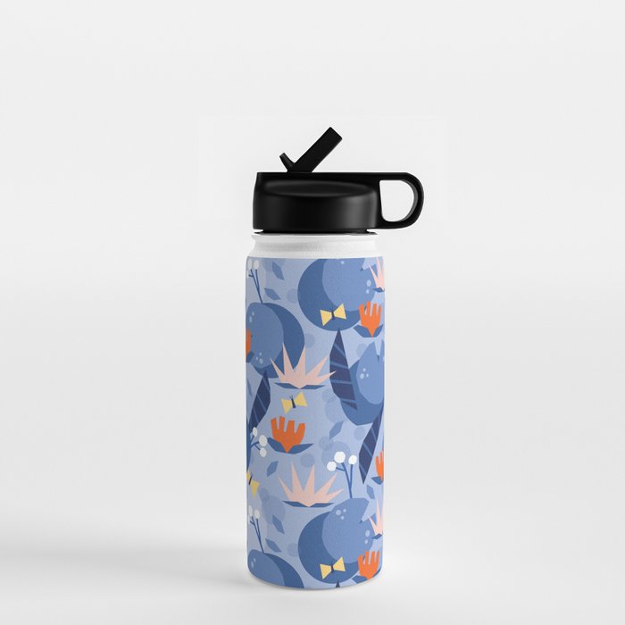 Frog in a pond pattern Water Bottle Gallery Image 1