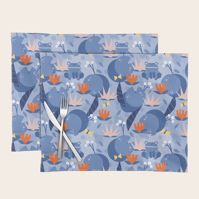 Frog in a pond pattern Placemat Gallery Image 1