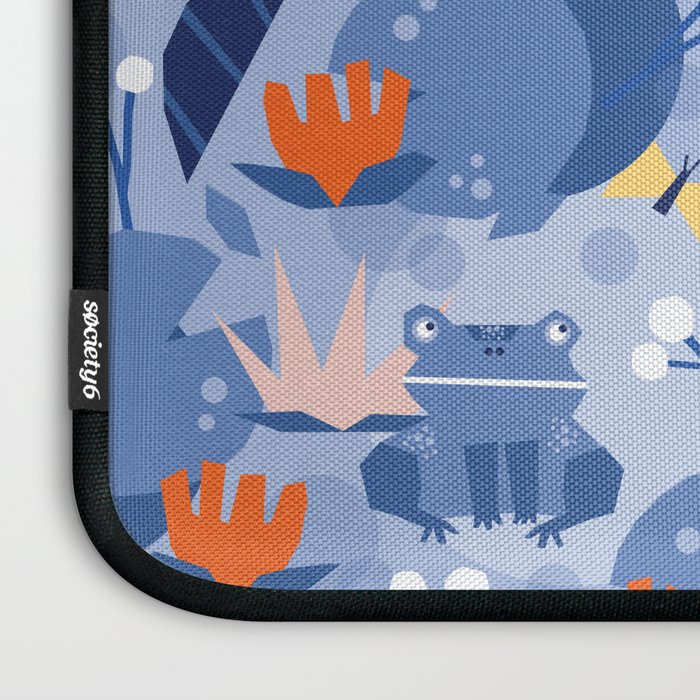 Frog in a pond pattern Laptop Sleeve Gallery Image 3