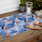 Frog in a pond pattern Outdoor Rug Gallery Image 2