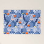 Frog in a pond pattern Welcome Mat Gallery Image 1