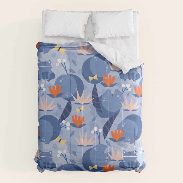 Frog in a pond pattern Comforter Gallery Image 6