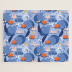 Frog in a pond pattern Jigsaw Puzzle Gallery Image 1
