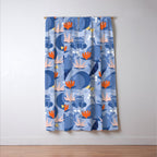 Frog in a pond pattern Window Curtain Gallery Image 3