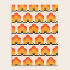 Retro Cloud Stripe 70s Floral Pattern Notebook Gallery Image 4