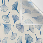 Ginko leaves blue Wall Tapestry Gallery Image 3
