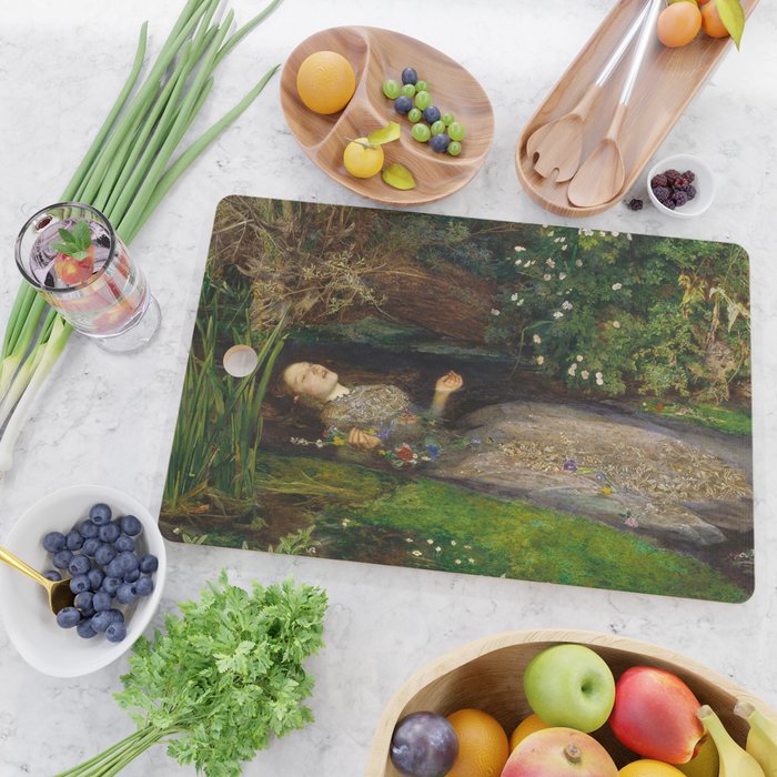 Ophelia, John Everett Millais Cutting Board Gallery Image 2