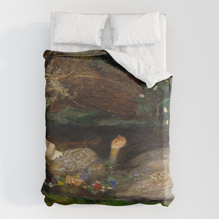 Ophelia, John Everett Millais Duvet Cover Gallery Image 6