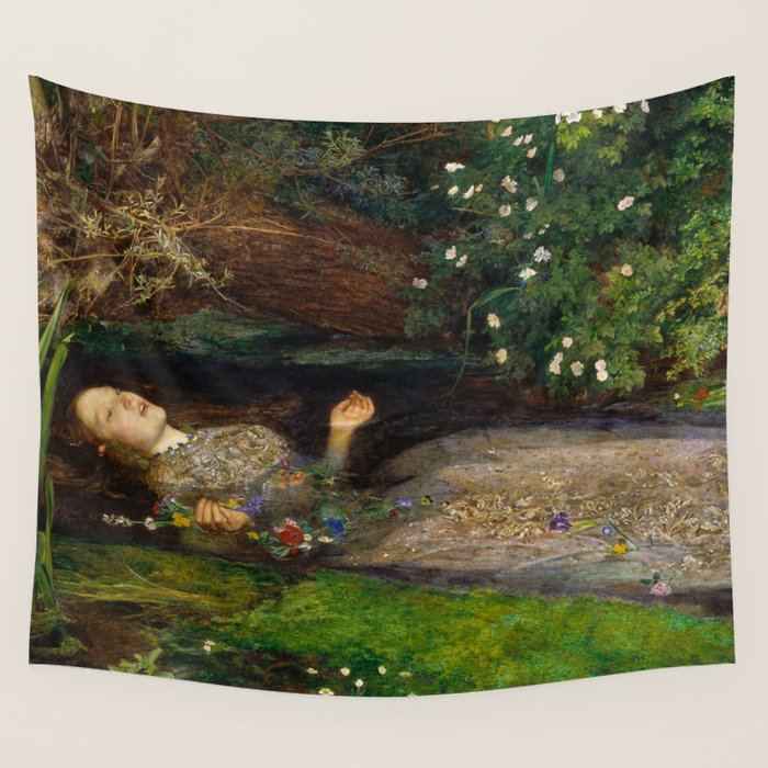 Ophelia, John Everett Millais Wall Tapestry Gallery Image 4