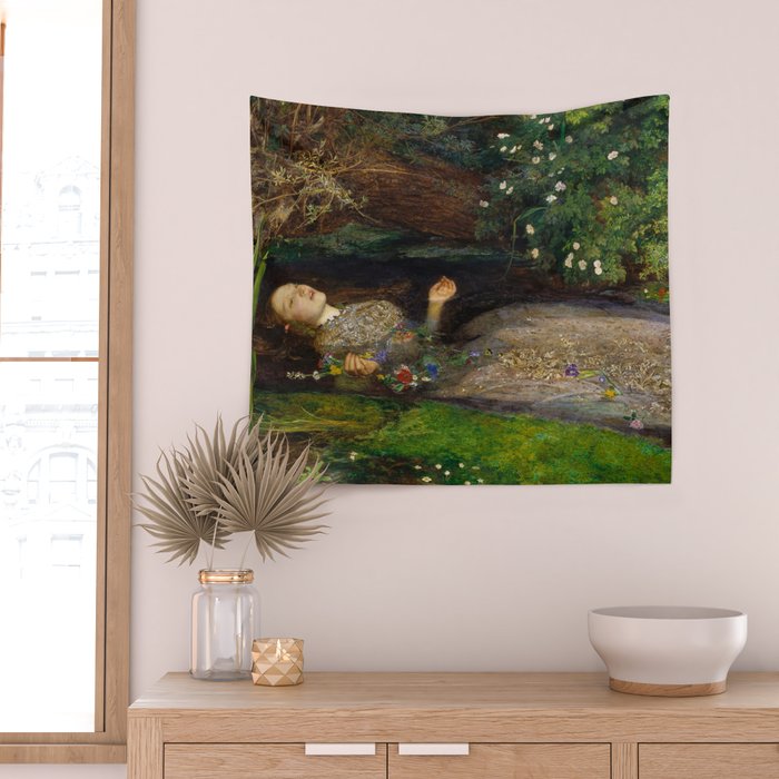 Ophelia, John Everett Millais Wall Tapestry Gallery Image 2