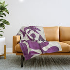 Purple Tropic Throw Blanket Gallery Image 1