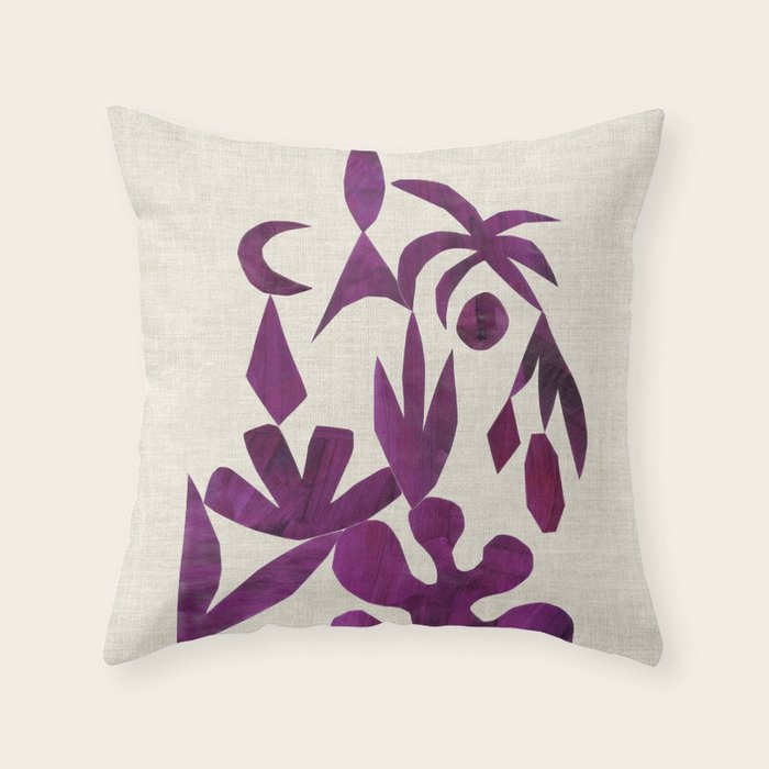 Purple Tropic Throw Pillow Gallery Image 6