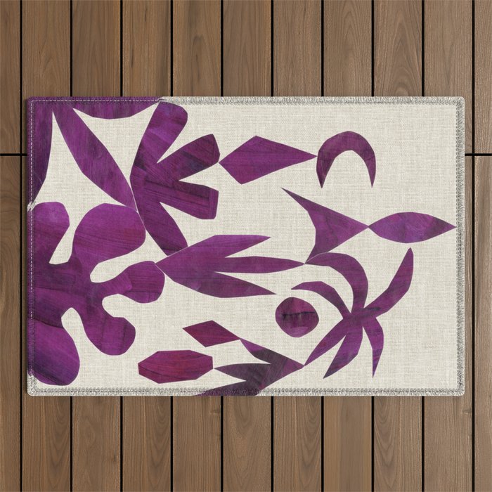 Purple Tropic Outdoor Rug Gallery Image 1