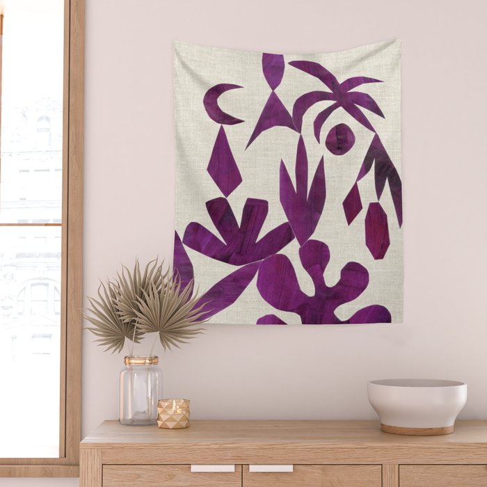 Purple Tropic Wall Tapestry Gallery Image 2