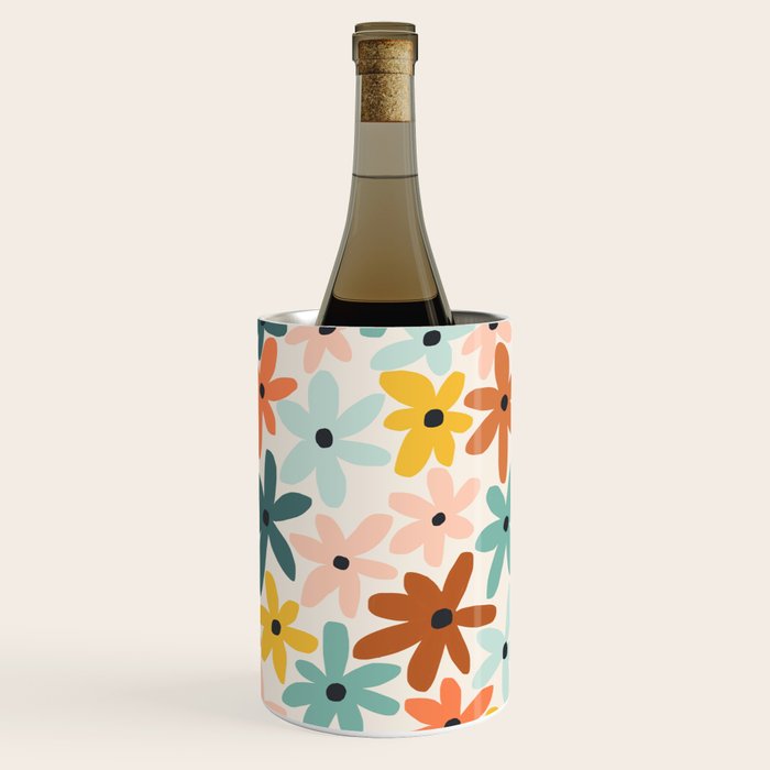 Joyful Flowers - earthy Wine Chiller Gallery Image 1