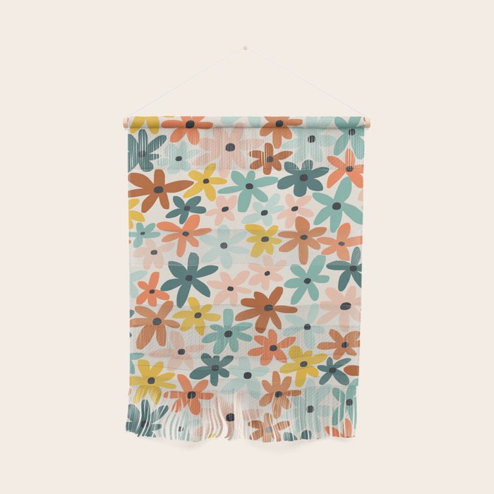 Joyful Flowers - earthy Wall Hanging Gallery Image 1