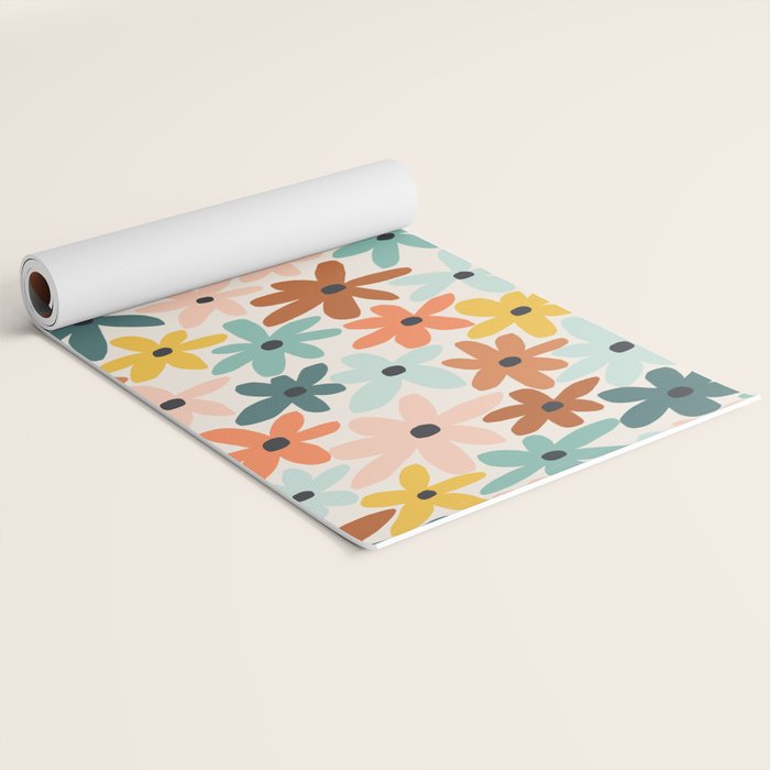 Joyful Flowers - earthy Yoga Mat Gallery Image 2