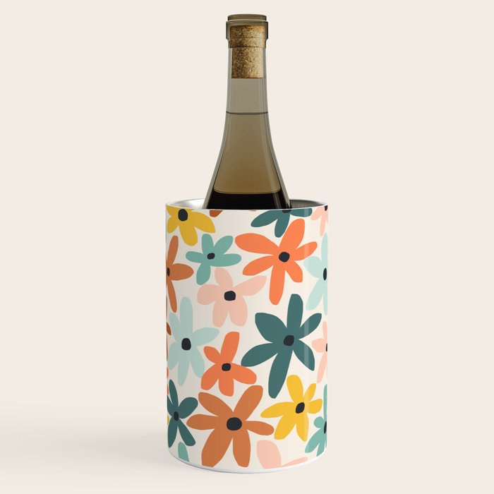 Joyful Flowers - earthy Wine Chiller Gallery Image 2