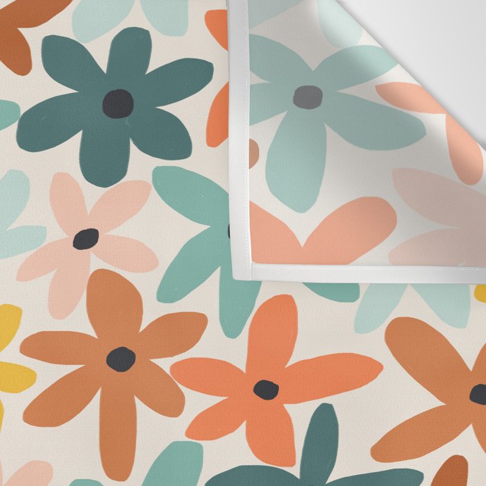 Joyful Flowers - earthy Wall Tapestry Gallery Image 3